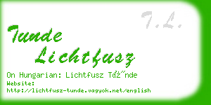 tunde lichtfusz business card